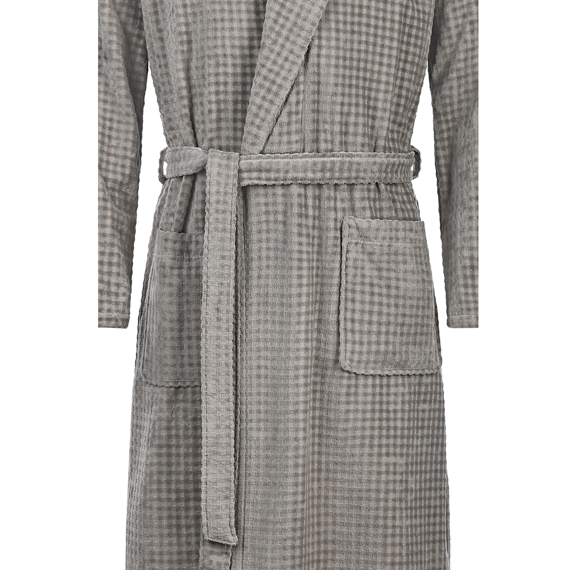 Cawö Herren Schalkragen-Bademantel  6508 | 779 graphit