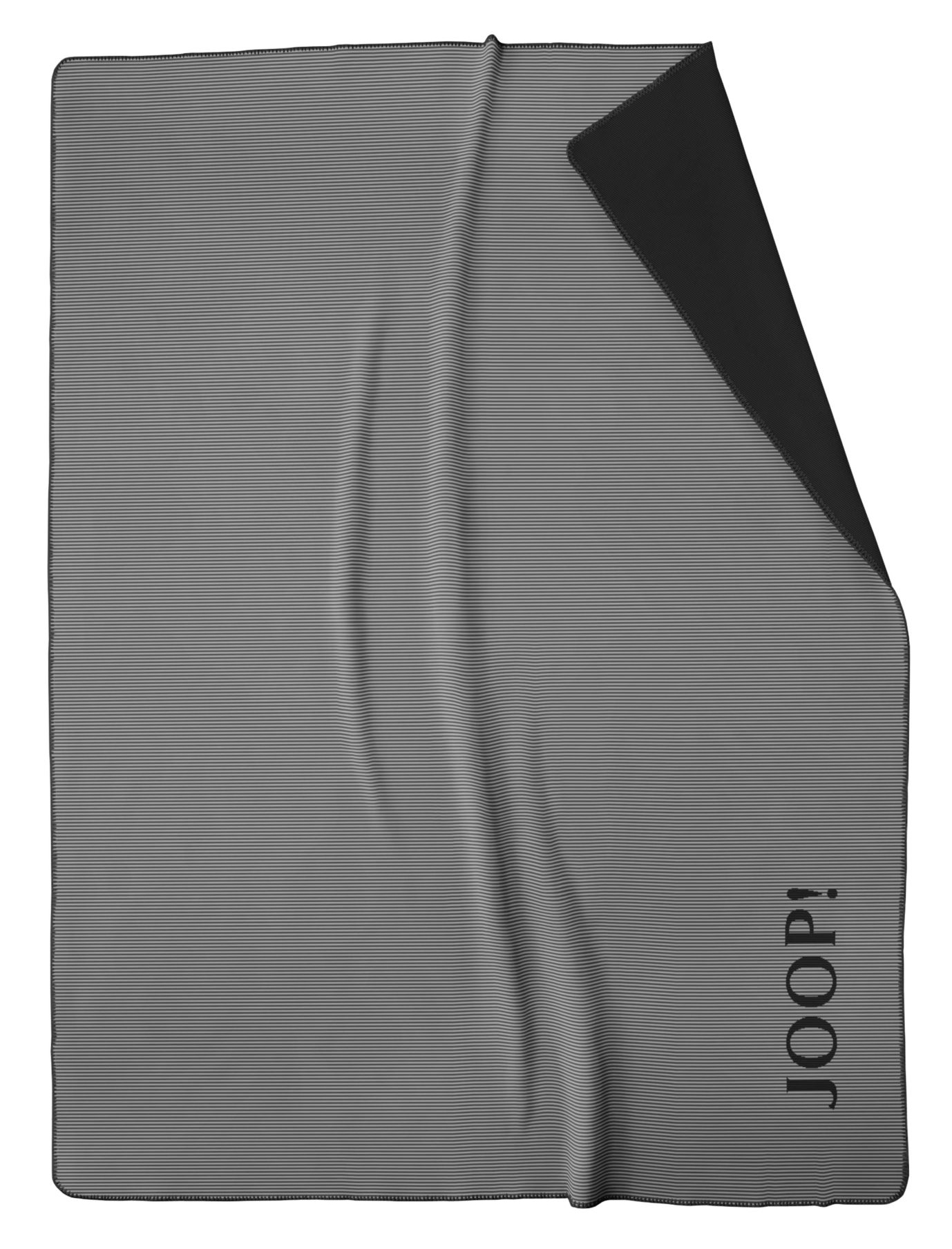 JOOP! Plaid / Wohndecke TOUCH | Anthrazit-Schw.
