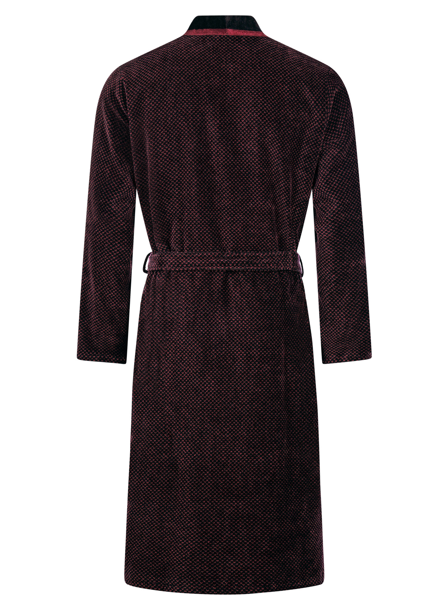 Cawö Herren Kimono-Bademantel  4839 | 92 rot-schwarz