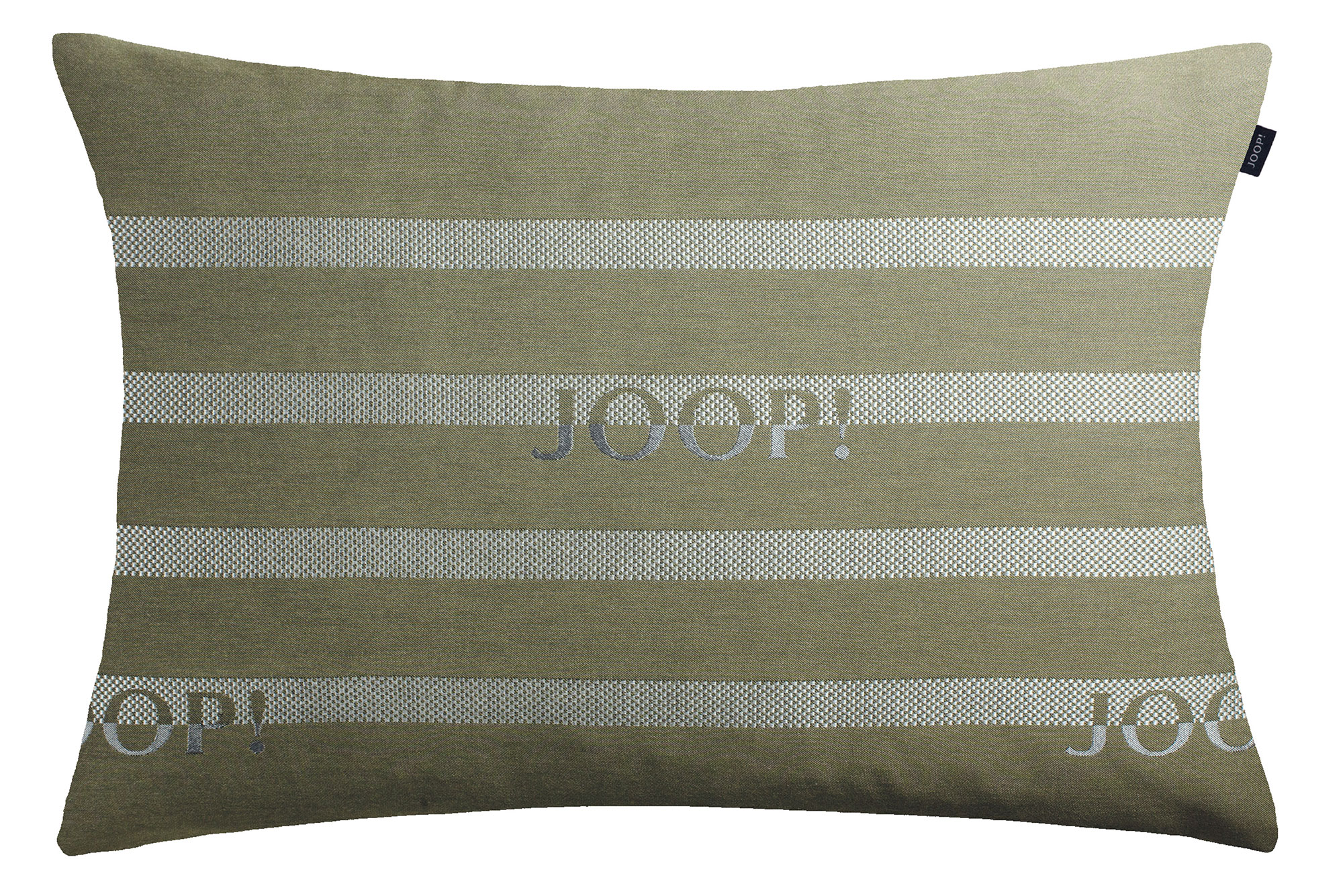 JOOP! Kissenhülle LOGO STRIPES | 090 oliv