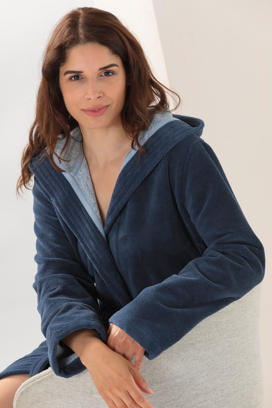 Cawö Damen Kapuze-Bademantel  802 | 10 sea