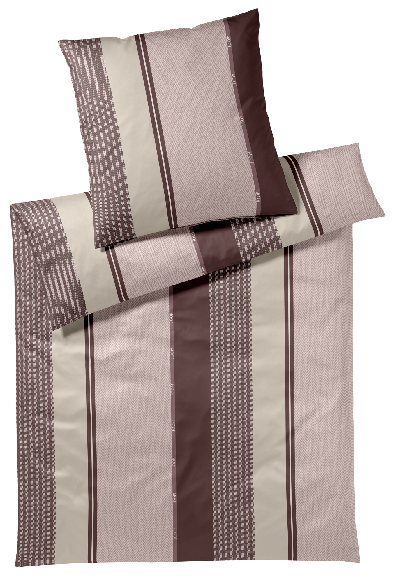 JOOP! Satin Bettwäsche Herringbone Stripes 4125 | 1 Rose