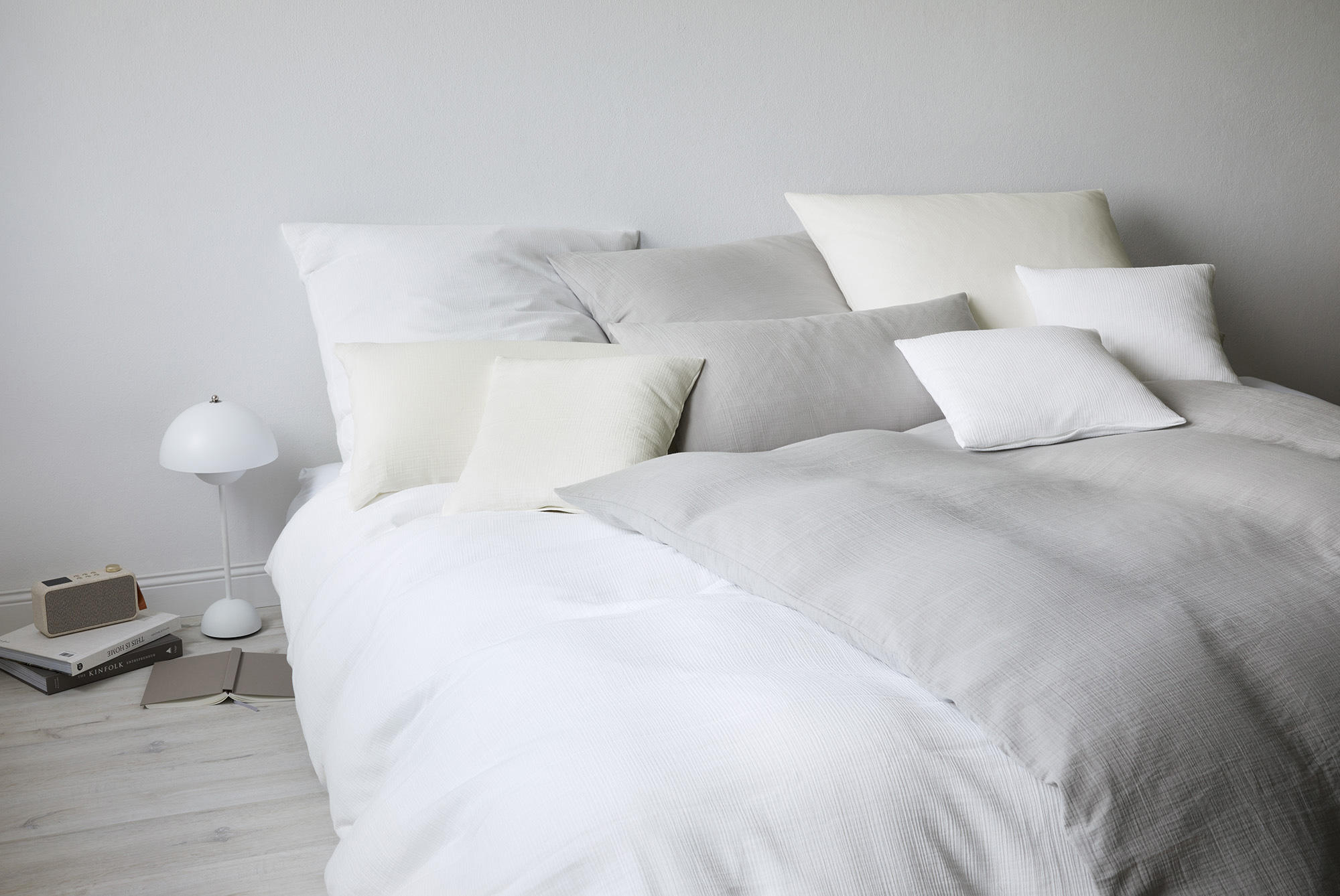 Elegante Musselin-Bettwäsche Smooth | 9 stein