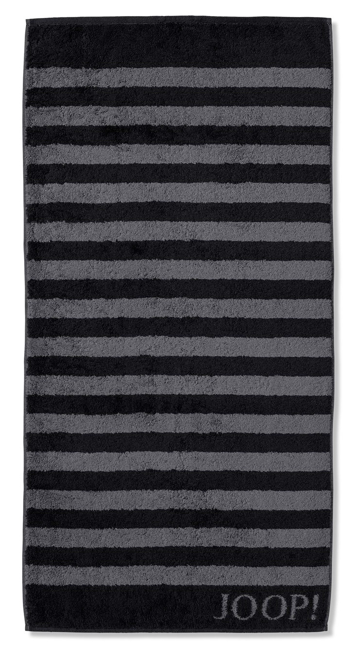 JOOP! Handtuch Classic Stripes 1610 | 90 Schwarz/Anthrazit