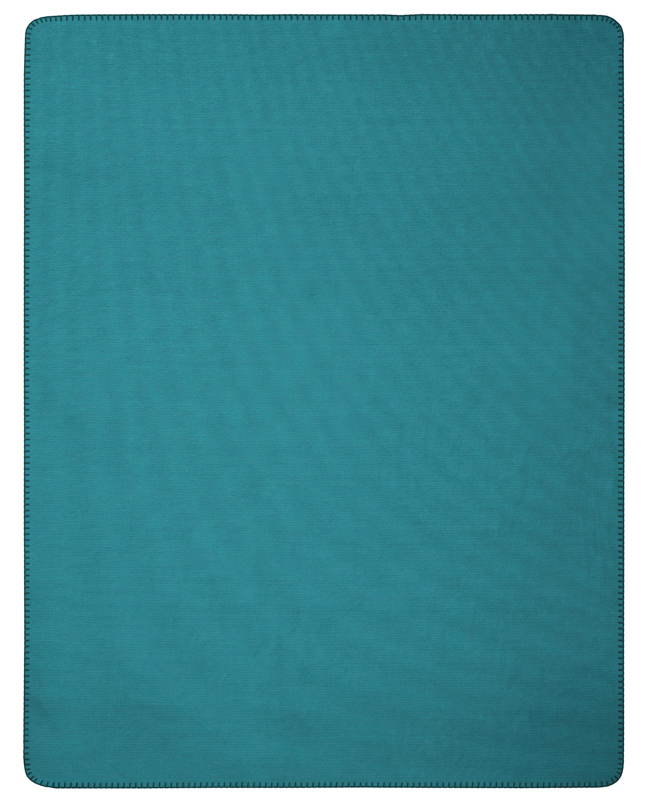Biederlack Plaid / Decke Melange Doubleface | teal-stone