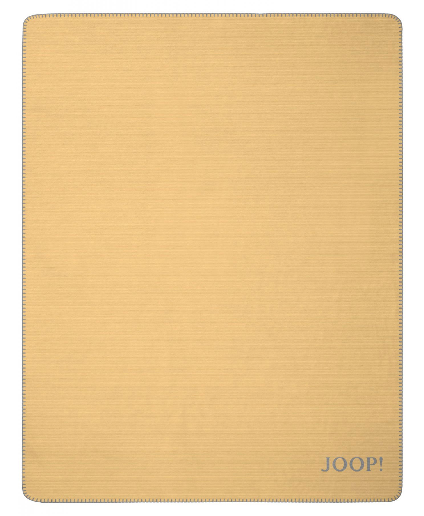 JOOP! Plaid / Wohndecke MELANGE DOUBLEFACE | Gold-Silber