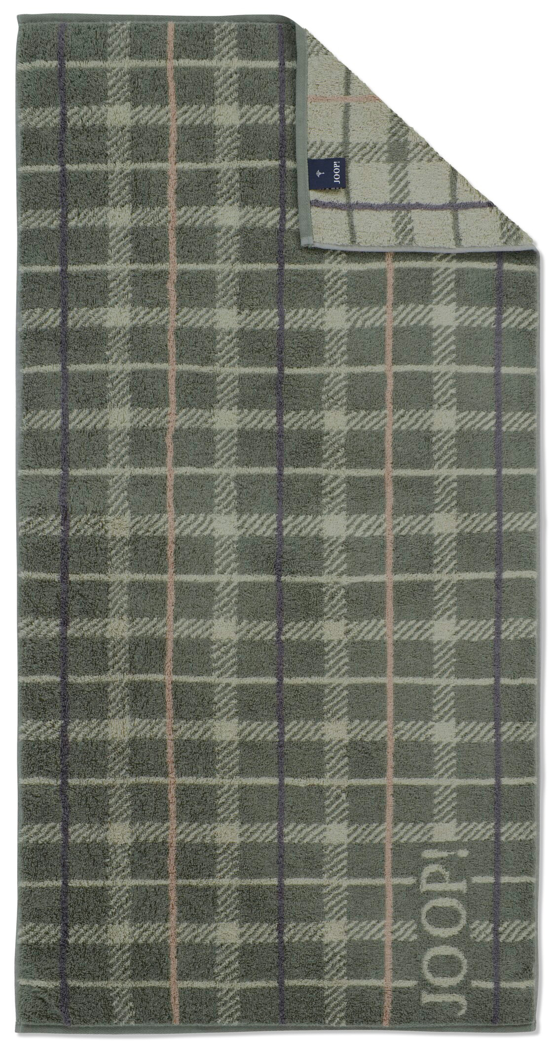 JOOP! Handtuch Contour Checked 1715 | 47 oliv
