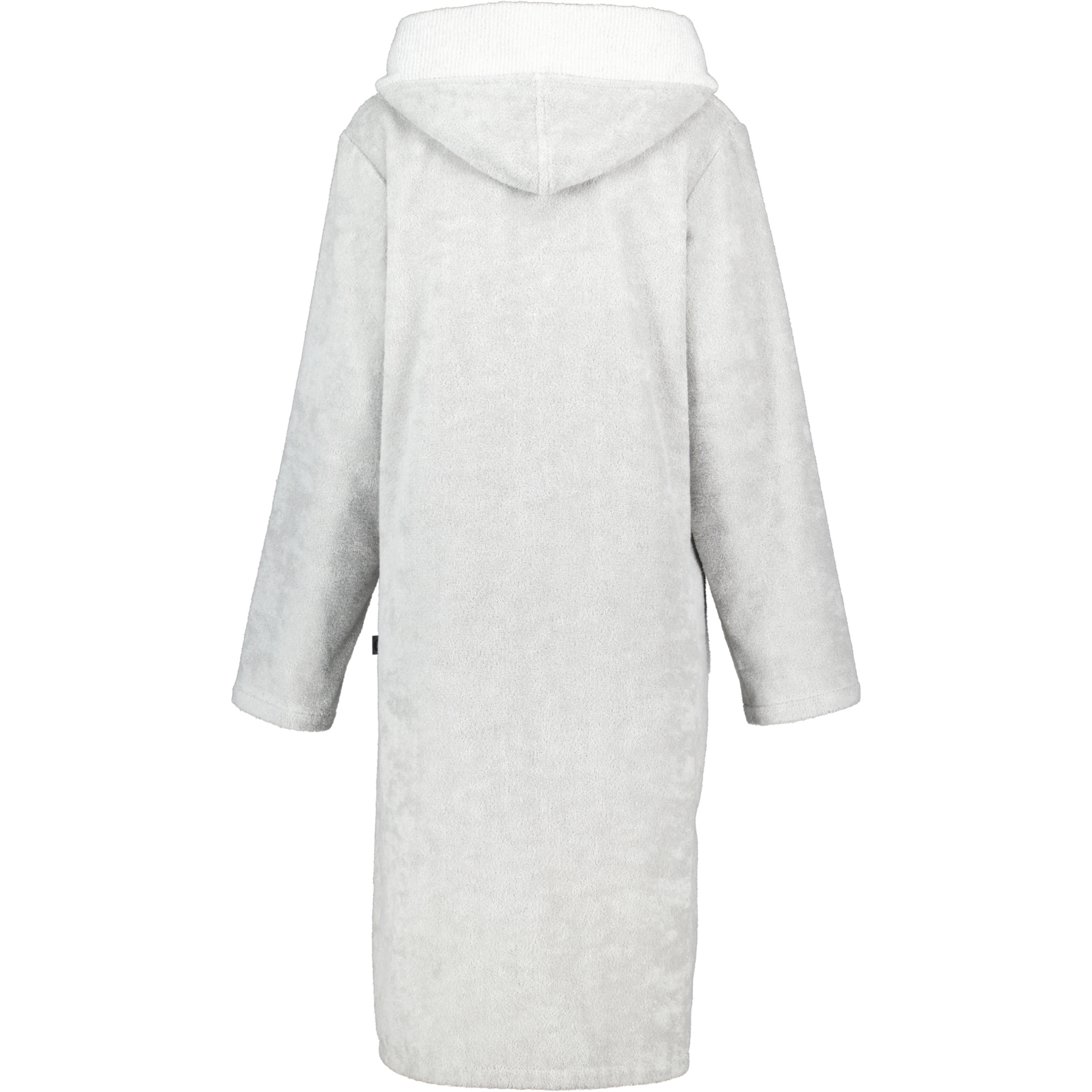 Cawö Damen Kapuzen-Bademantel Zipper 5108 | 76 silber