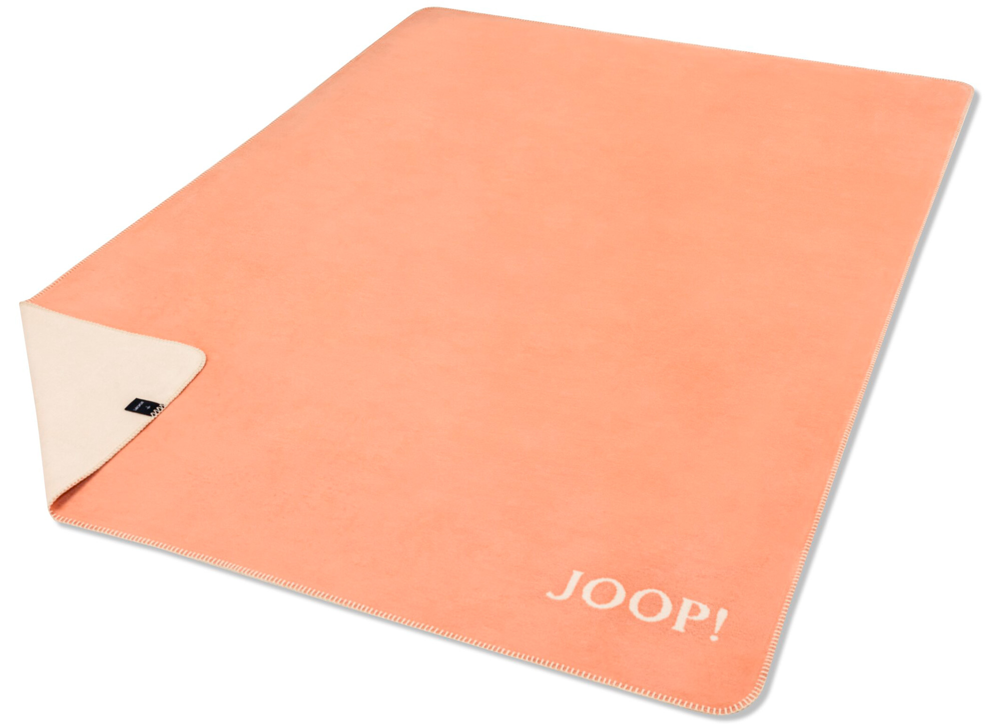 JOOP! Plaid / Wohndecke UNI-DOUBLEFACE | Apricot-Sand