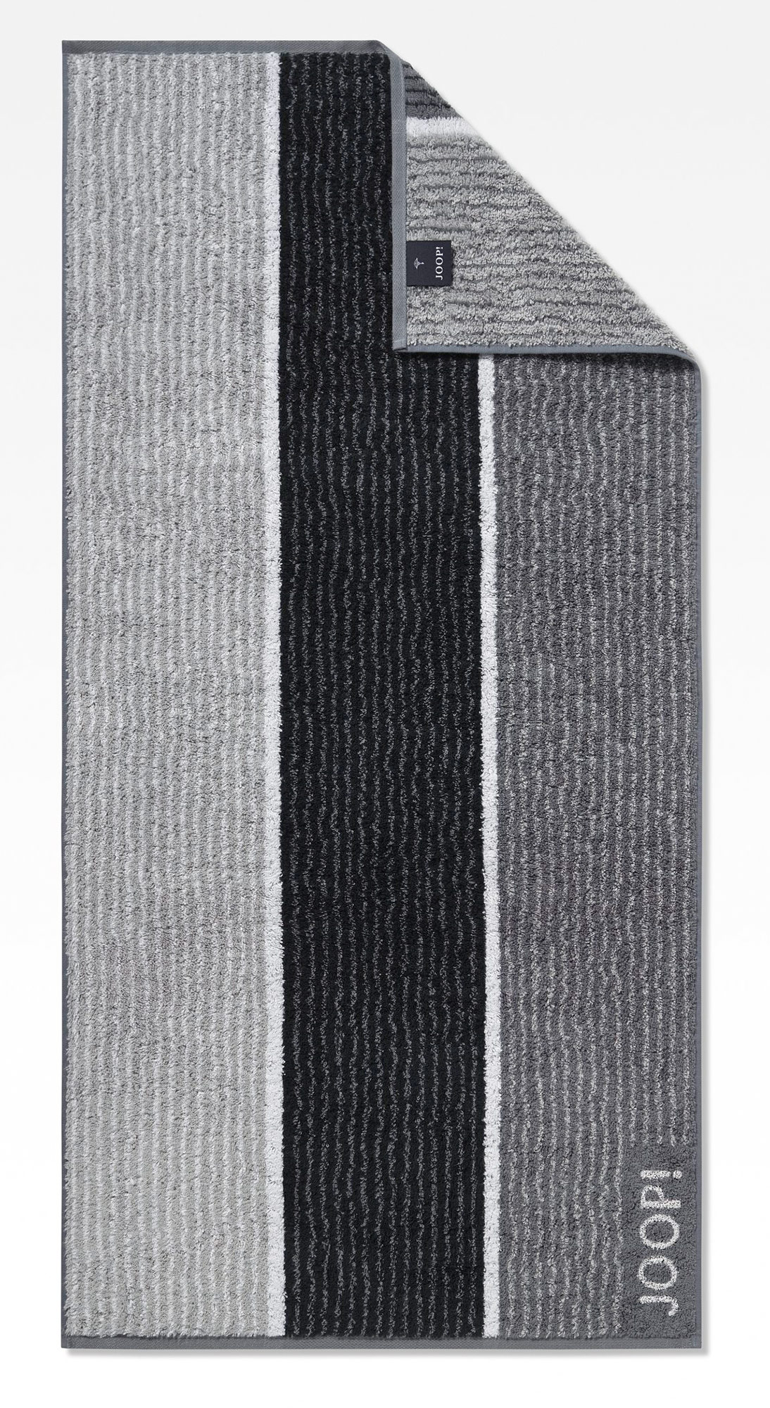 JOOP! Handtuch Signature Lines 1658 | 97 Schwarz/Anthrazit