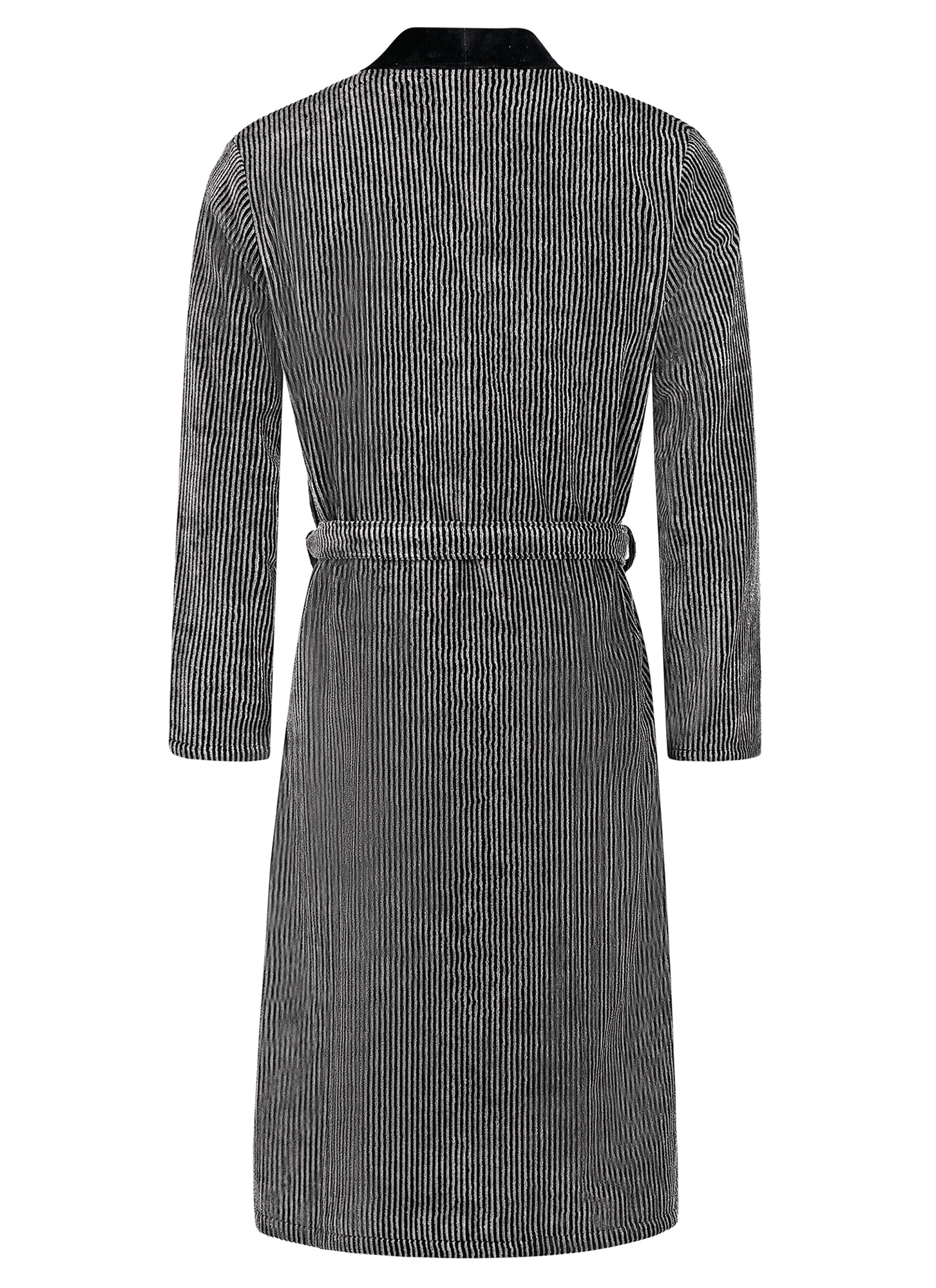 Cawö Herren Kimono-Bademantel  5840 | 97 natur-schwarz