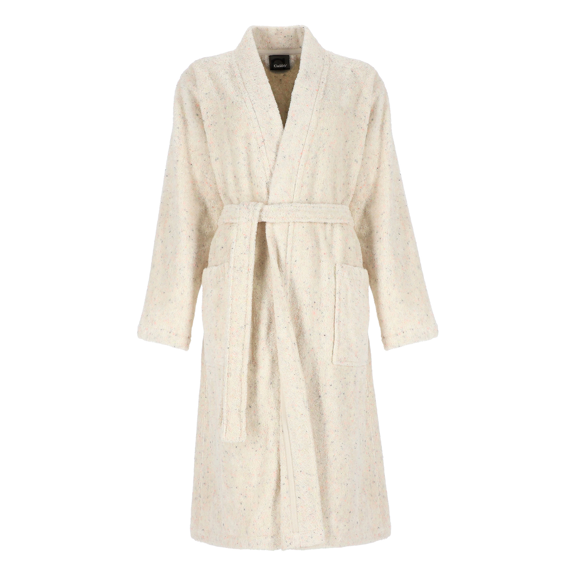 Cawö Damen Kimono-Bademantel  | 33 natur/sparkle