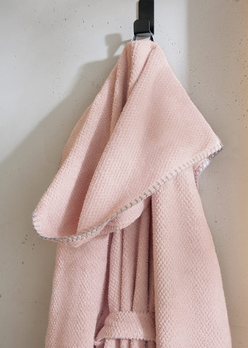 Cawö Damen Kapuze-Bademantel 6219 | 383 puder