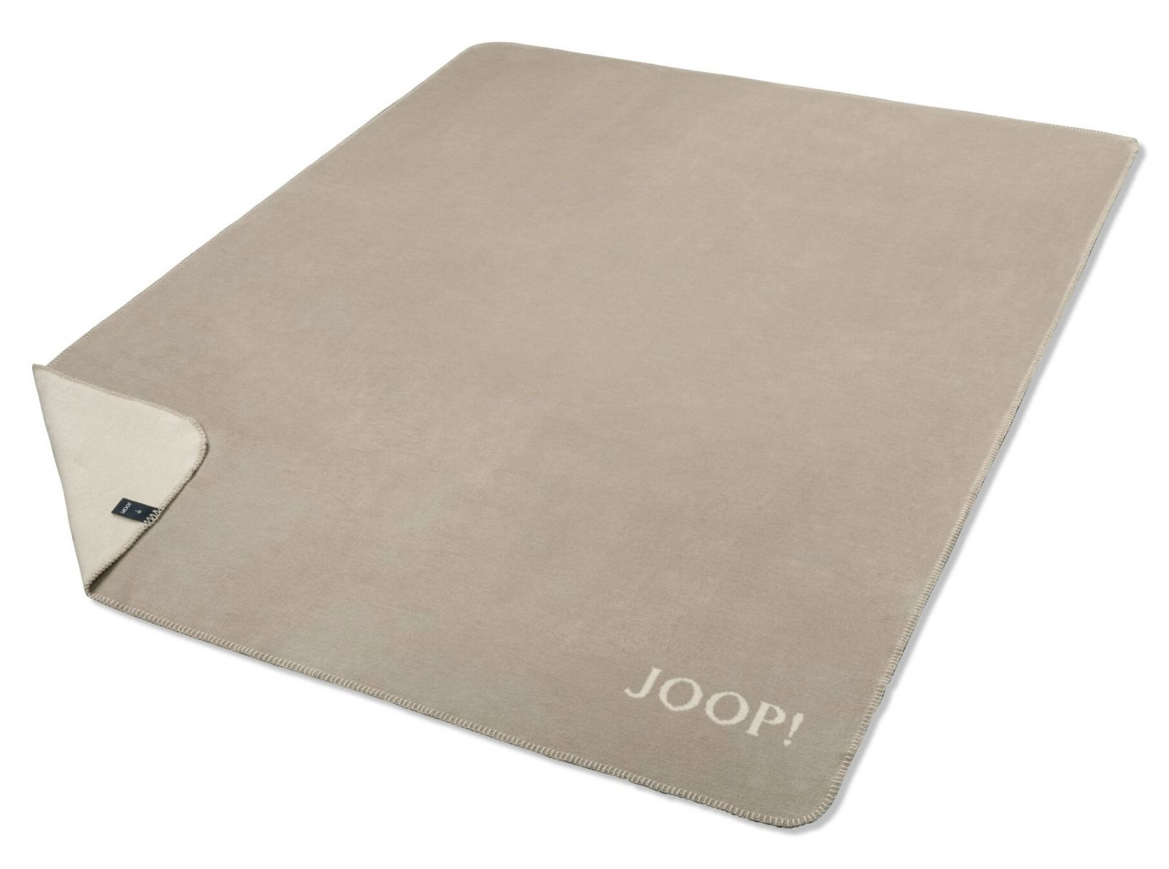 JOOP! Plaid / Wohndecke MELANGE DOUBLEFACE | Stein-Natur