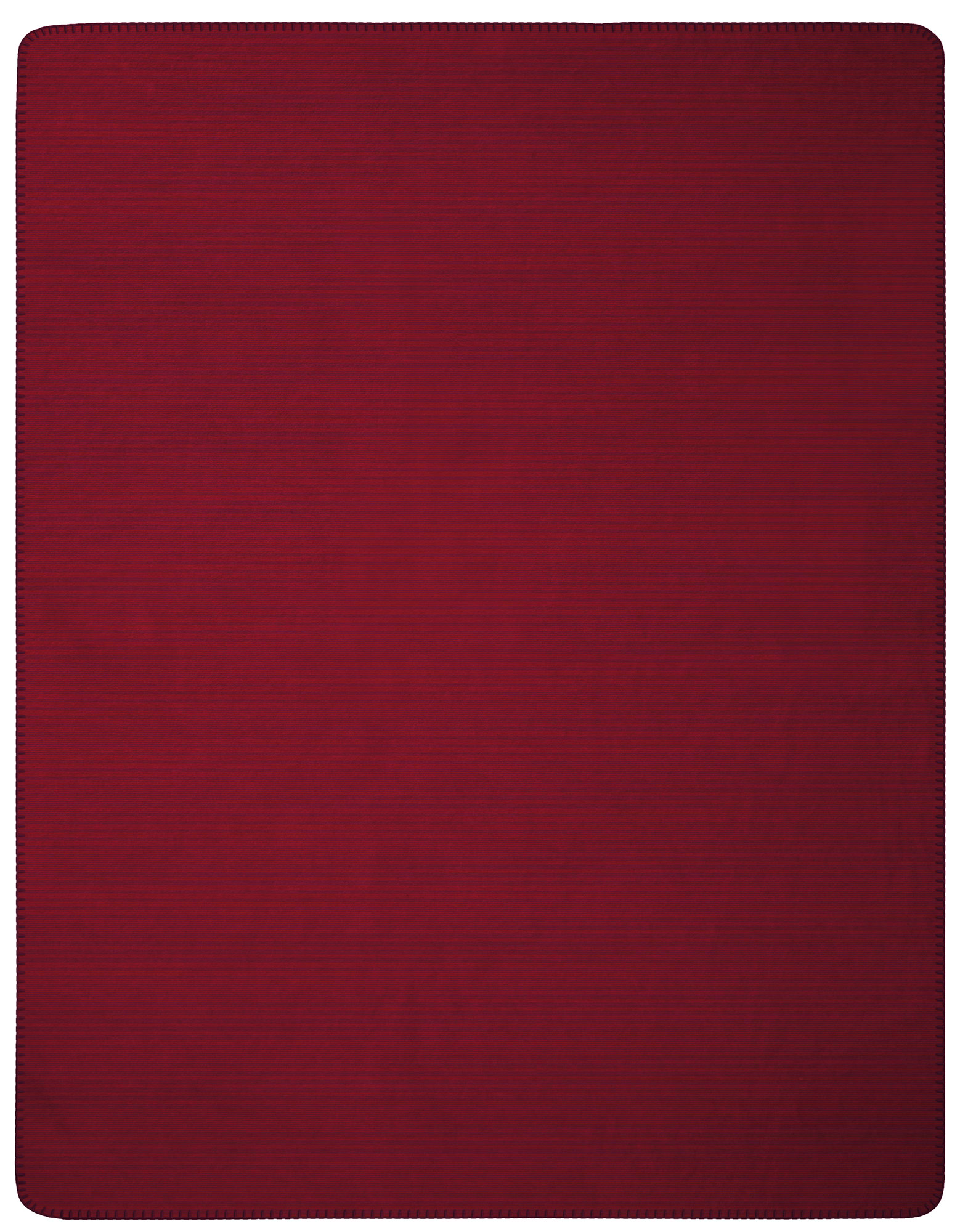 Biederlack Plaid / Decke Melange Doubleface | dunkelrot-