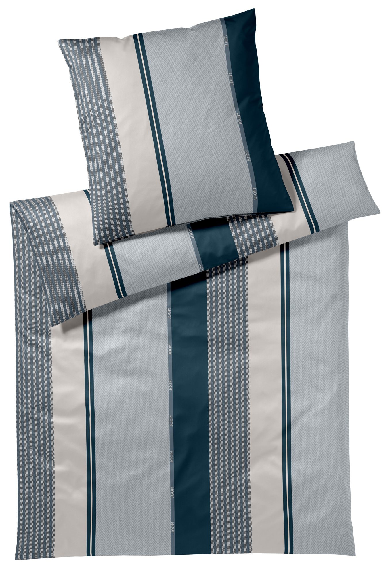 JOOP! Satin Bettwäsche Herringbone Stripes 4125 | 2 Ocean
