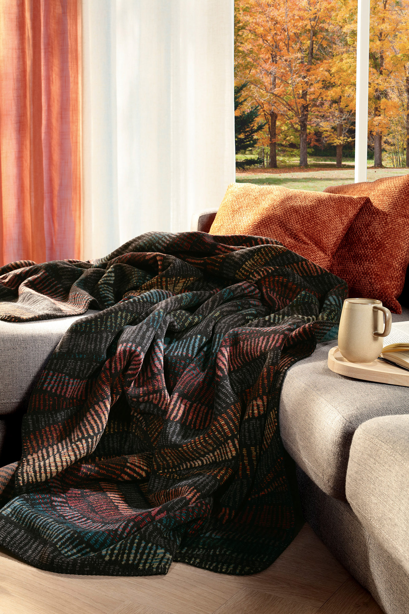 Biederlack Plaid / Decke Vivid Waves