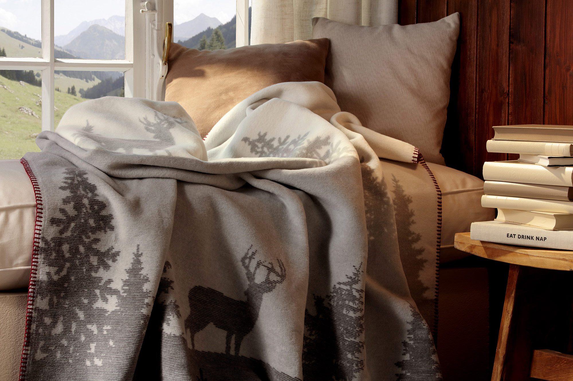 Biederlack Plaid / Decke Deerlight