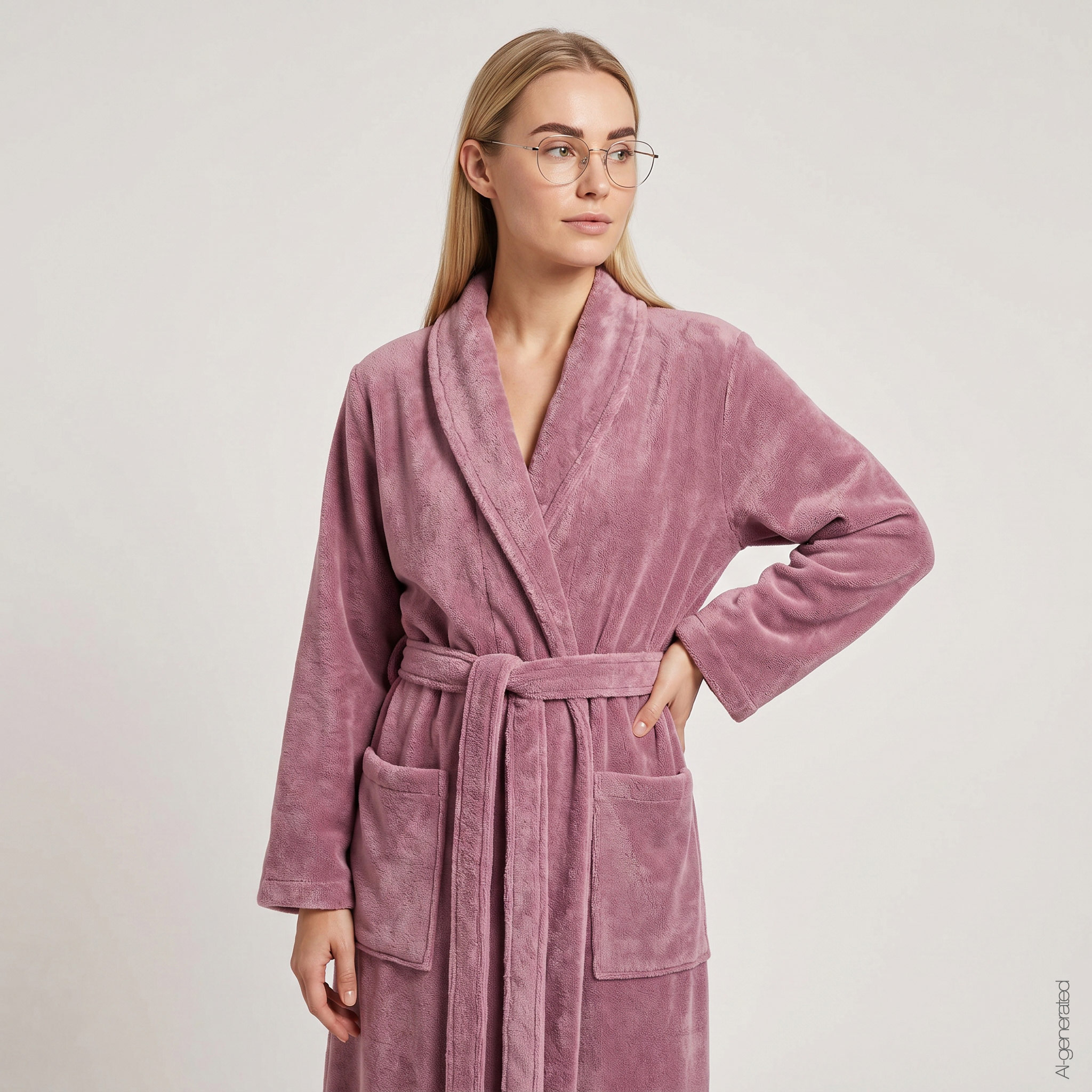 Cawö Damen Schalkragen-Bademantel  806 | 88 malve