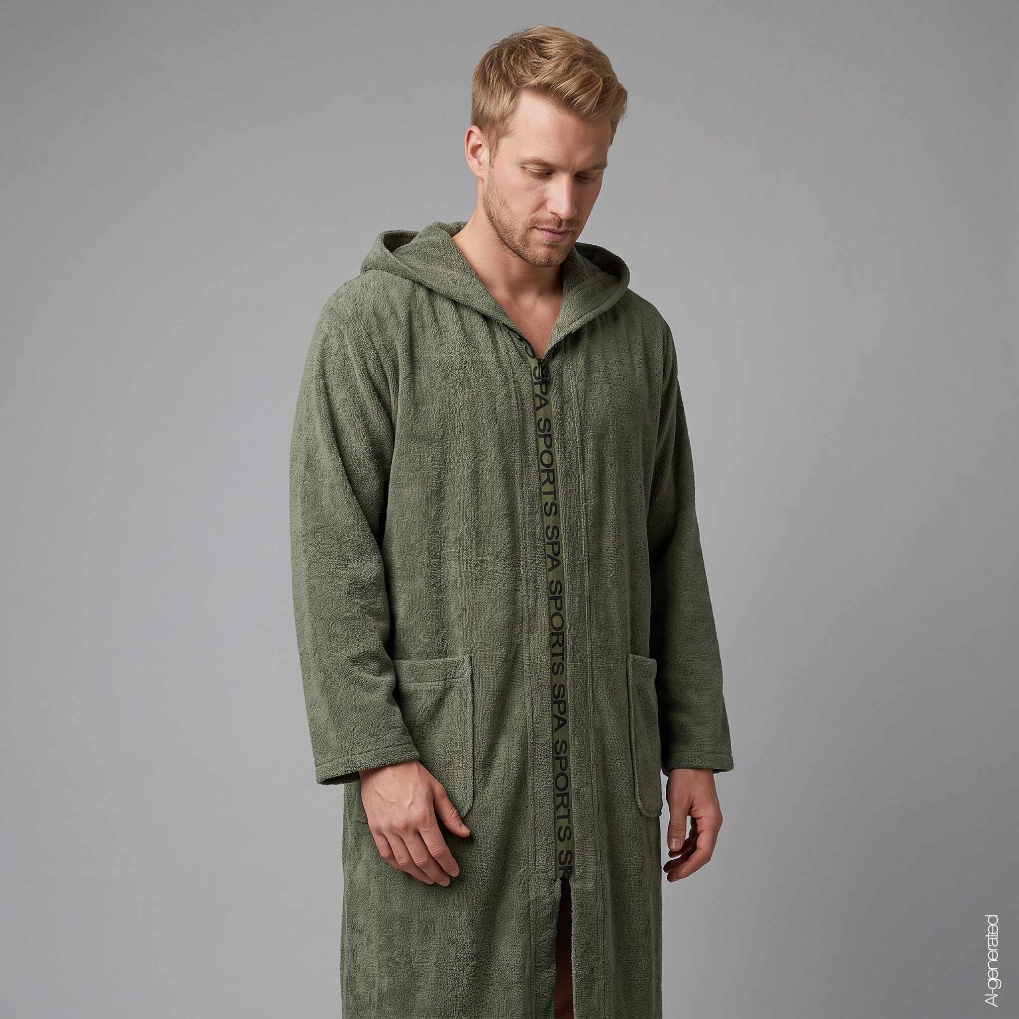 Cawö Herren Kapuze-Bademantel  6850 | 453 field