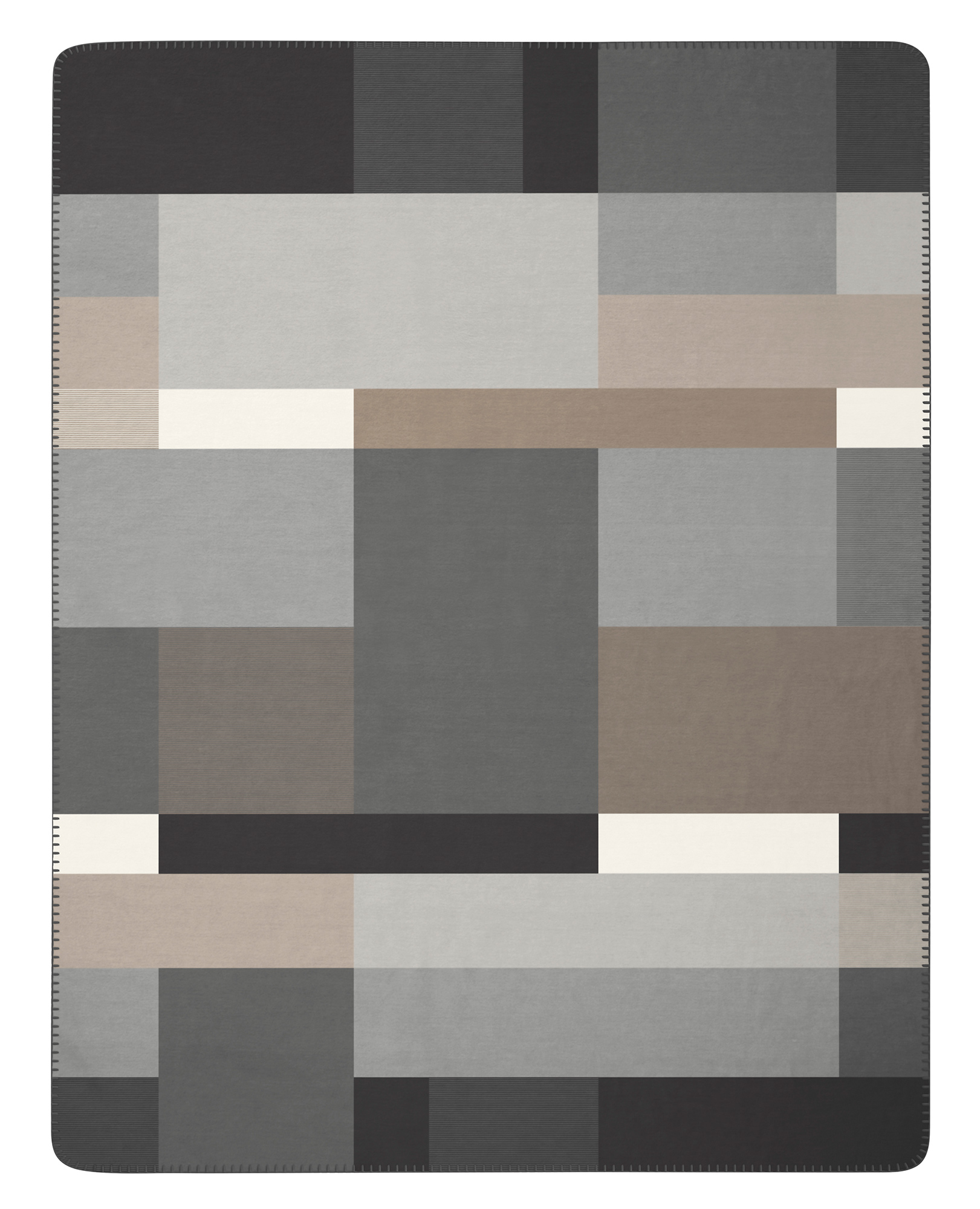 Biederlack Plaid / Wohndecke Black Part