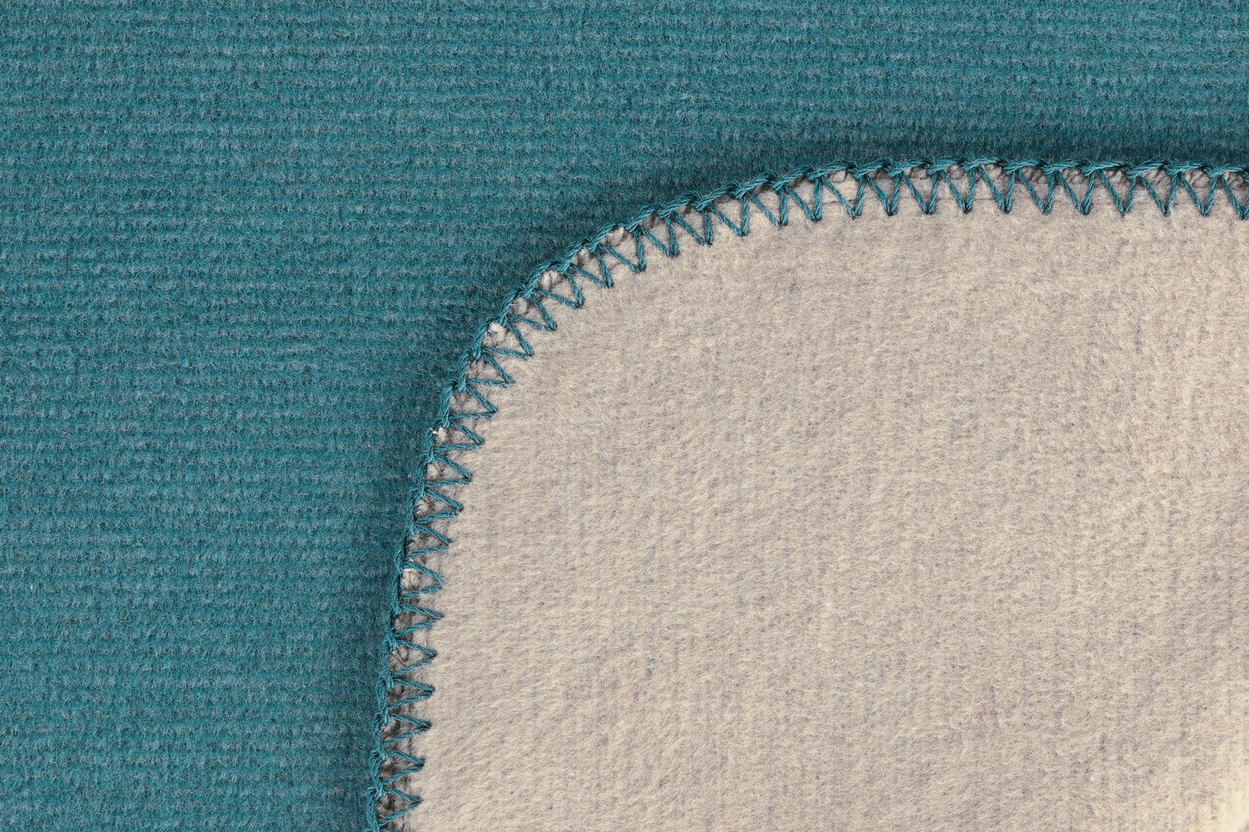 Biederlack Plaid / Decke Melange Doubleface | teal-stone