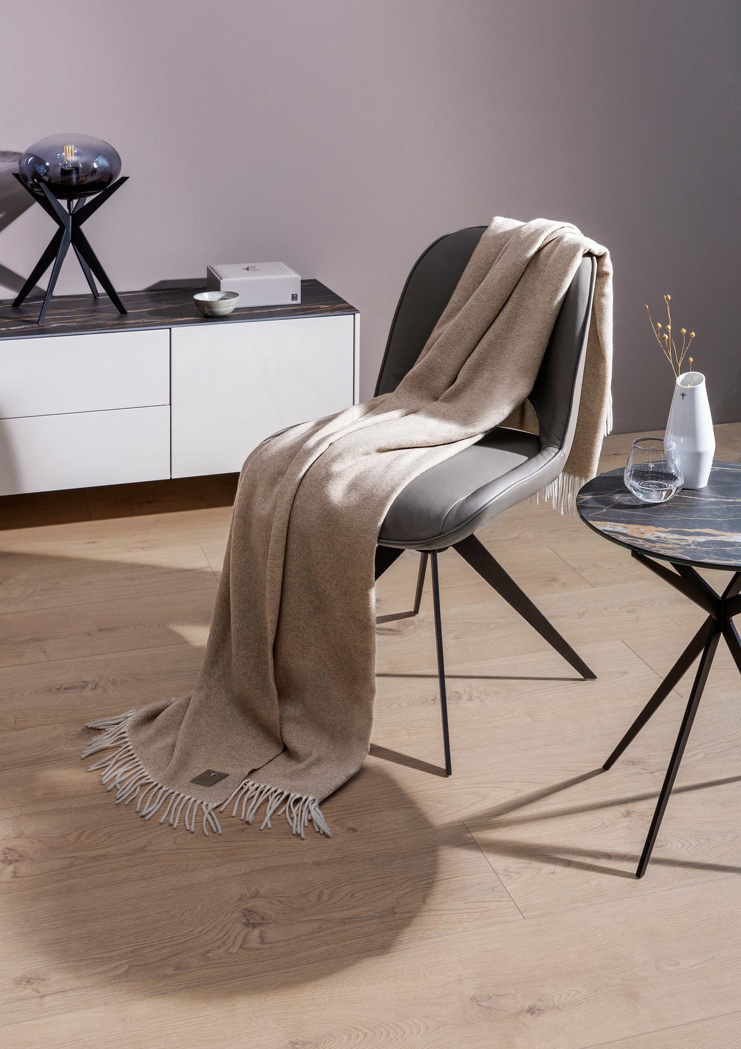 JOOP! Plaid / Wohndecke NOBLE | Natur