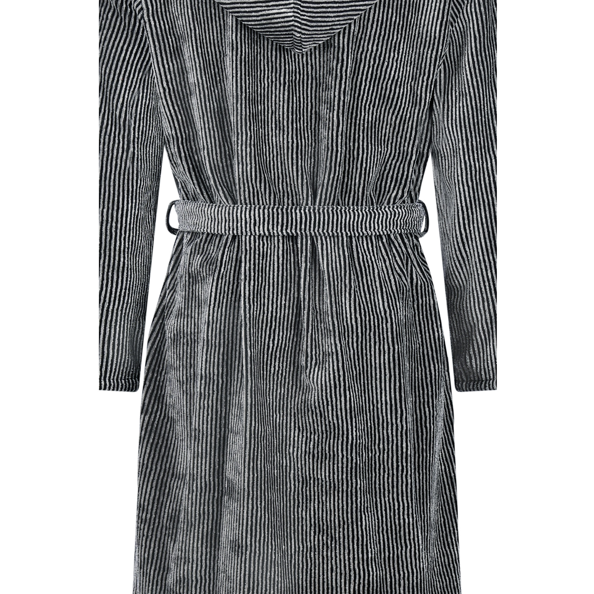 Cawö Herren Kapuze-Bademantel  5841 | 97 natur-schwarz