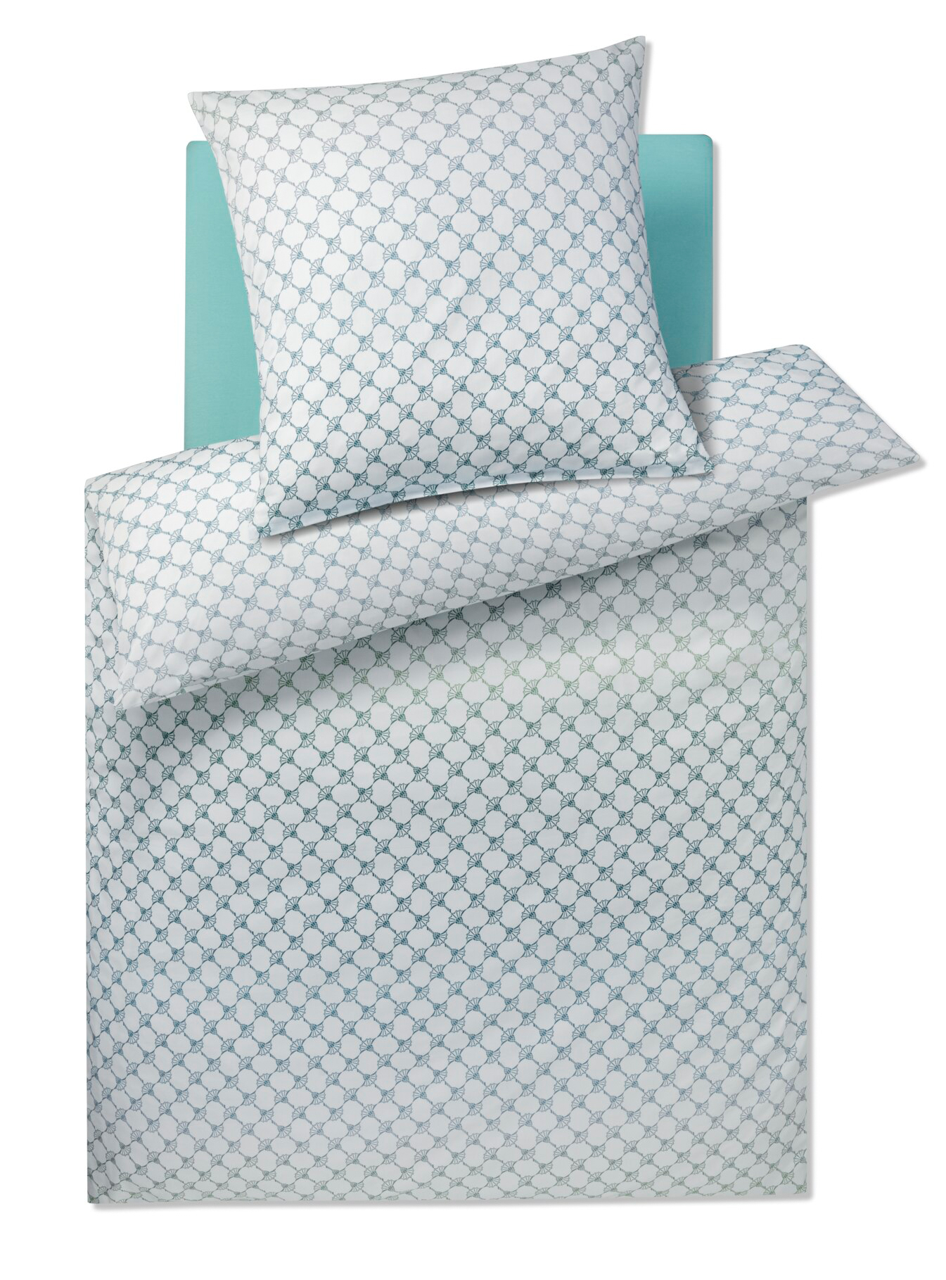 JOOP! Satin Bettwäsche Cornflower Gleam 4106 | 4 Aqua