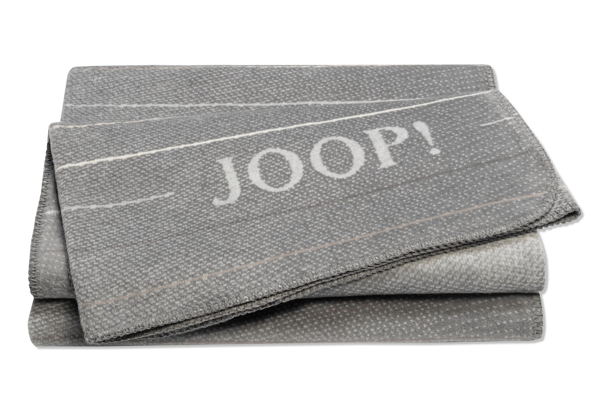 JOOP! Plaid / Wohndecke MOVE | Stein