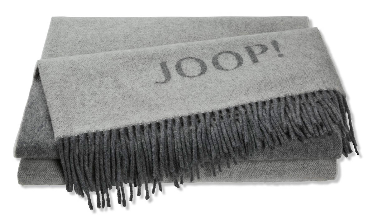 JOOP! Plaid / Wohndecke FINE DOUBLEFACE | Graphit-Schief.