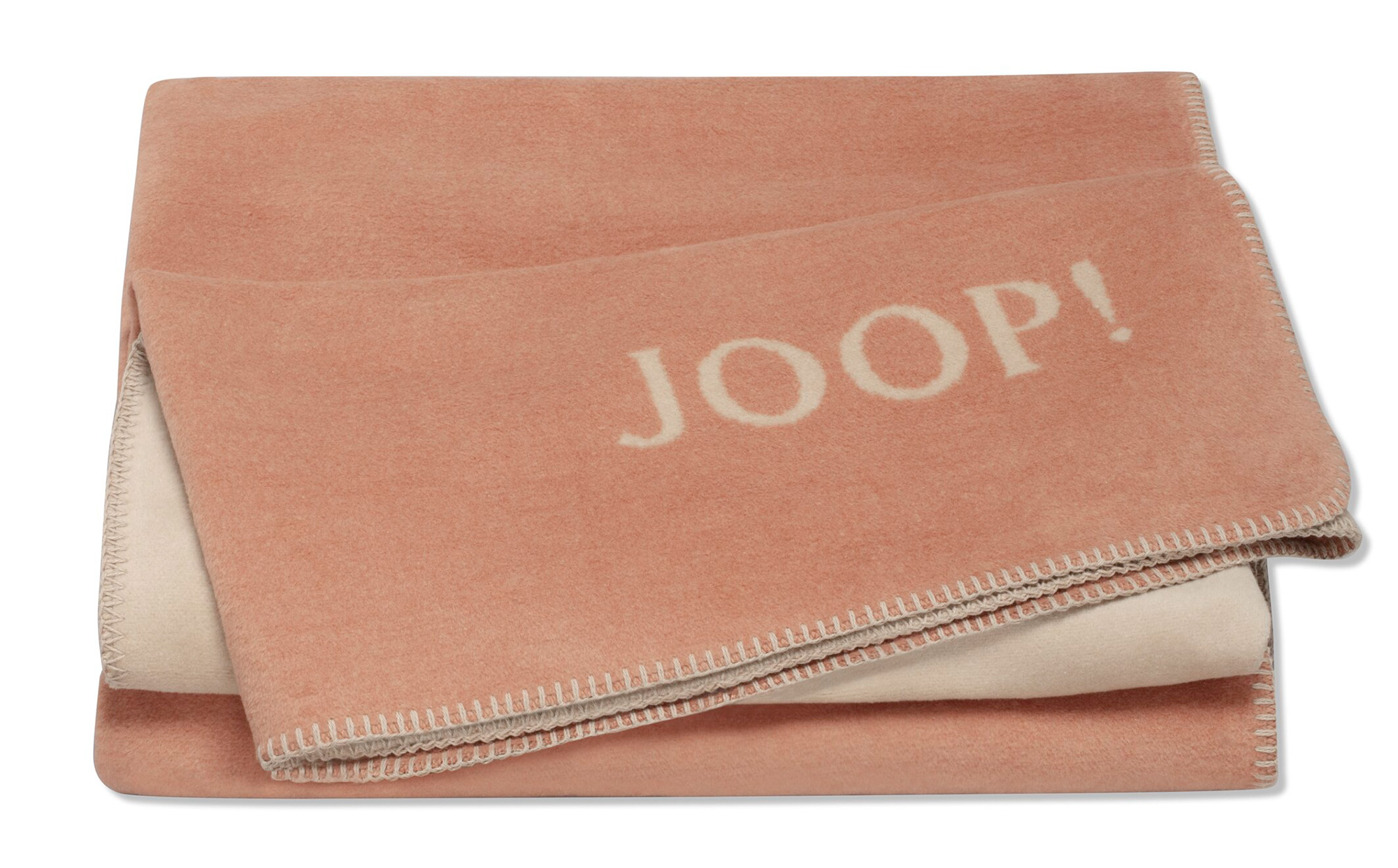 JOOP! Plaid / Wohndecke UNI-DOUBLEFACE | Kupfer-Sand