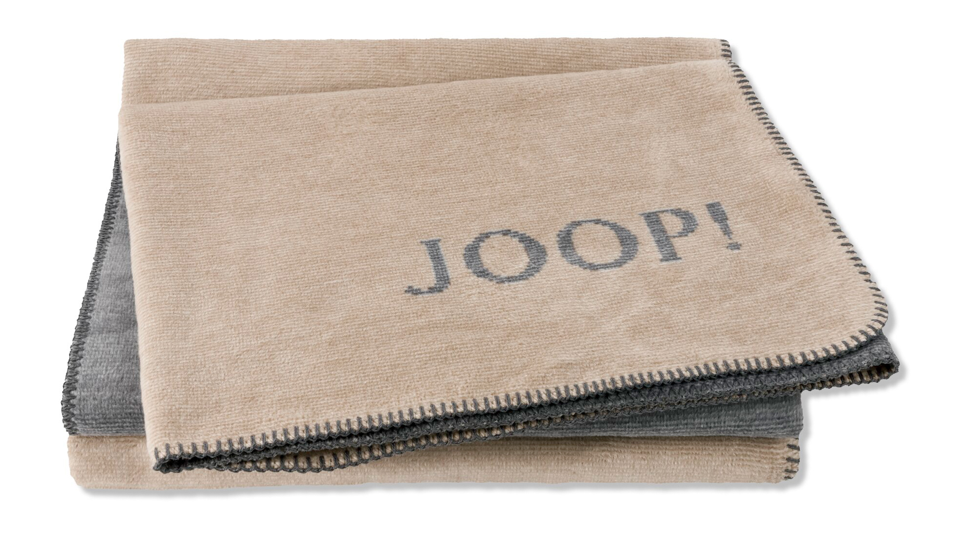 JOOP! Plaid Melange Doubleface | Sand-Stein