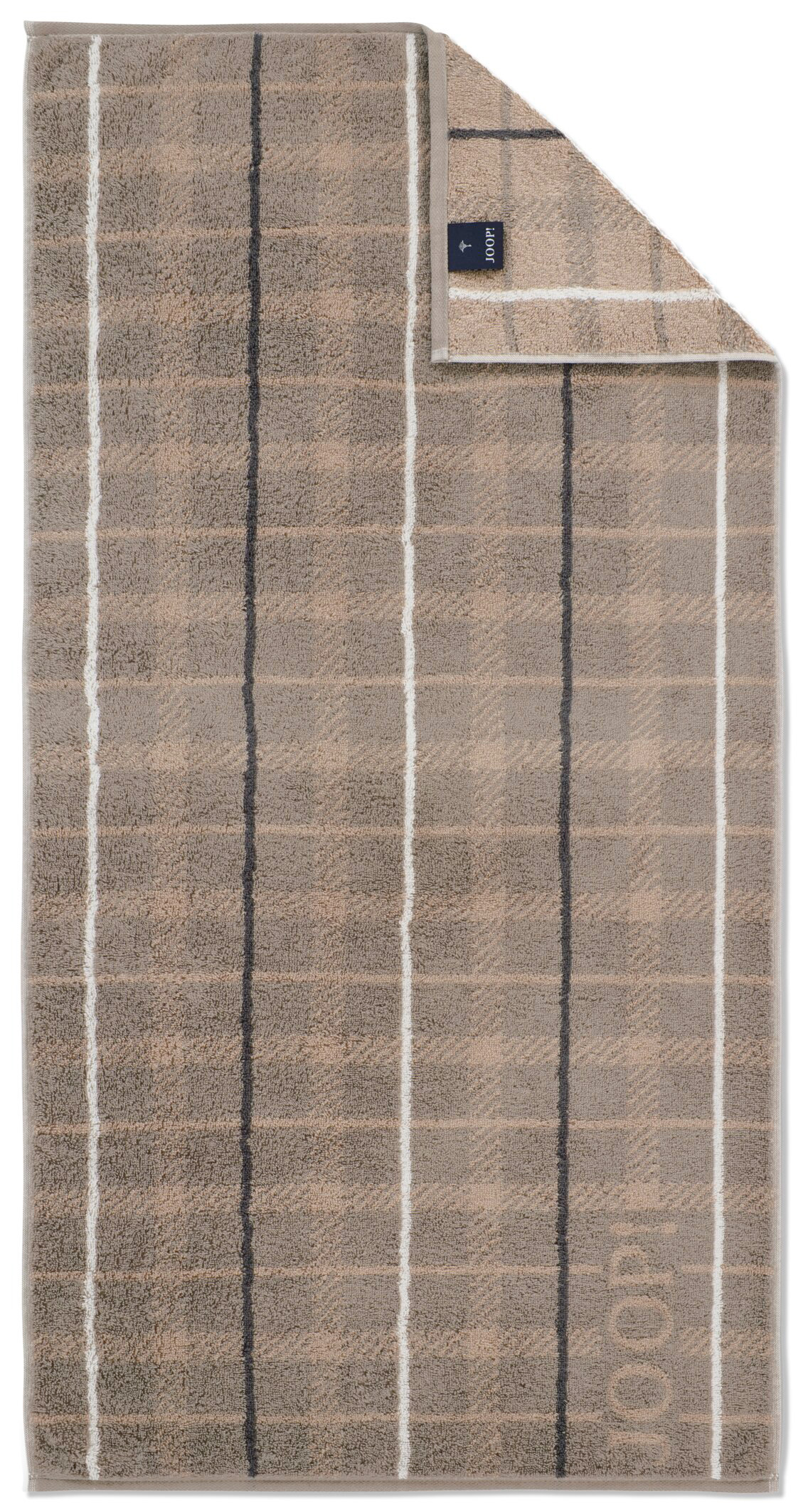 JOOP! Handtuch Contour Checked 1715 | 73 taupe