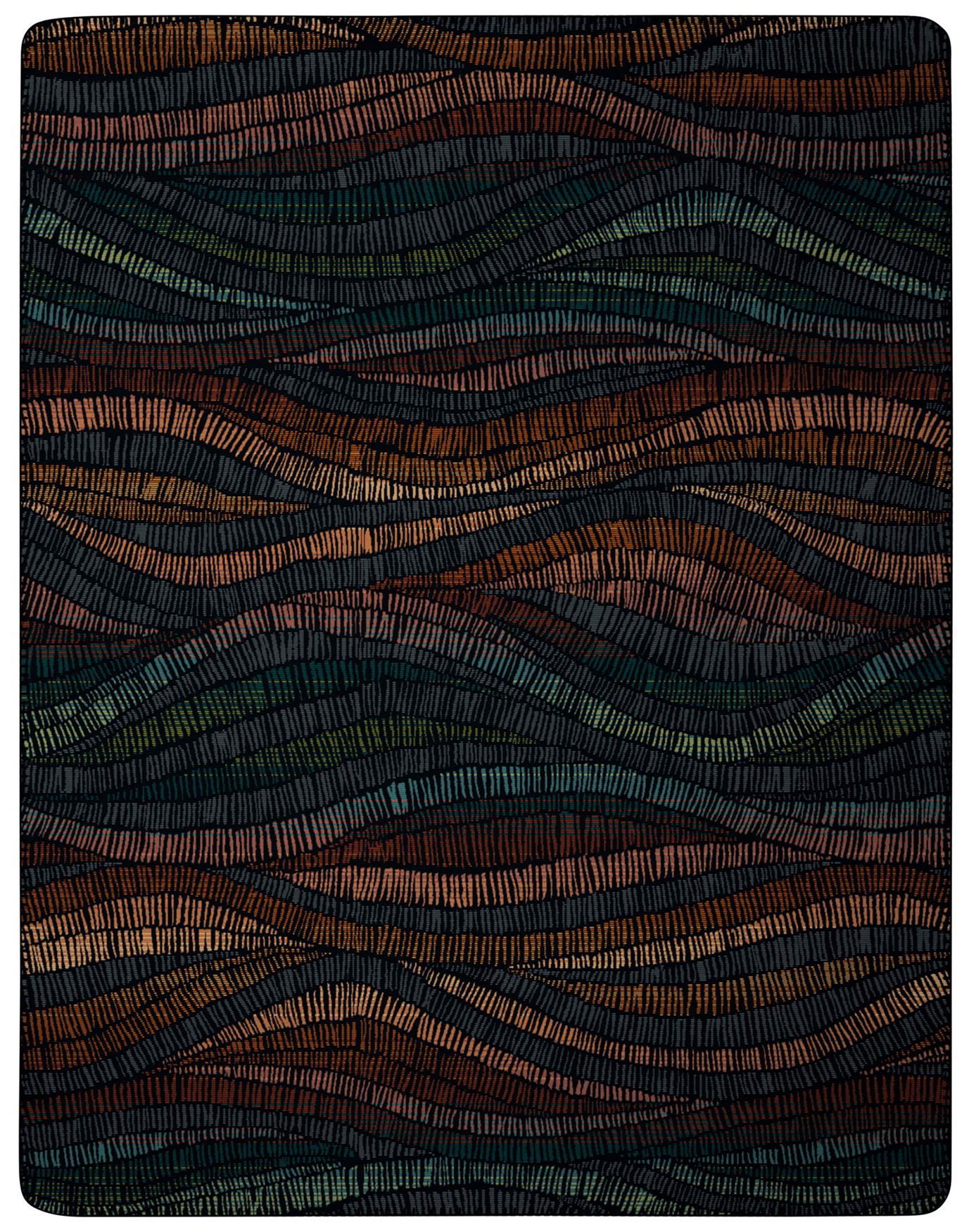 Biederlack Plaid / Decke Vivid Waves